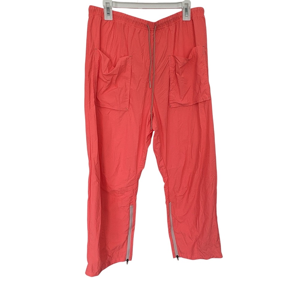 $78 Free People Movement Fly By Night Pants Size Large NEON CORAL